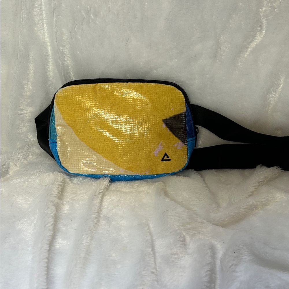 Yellow and Blue Men's Belt Bag